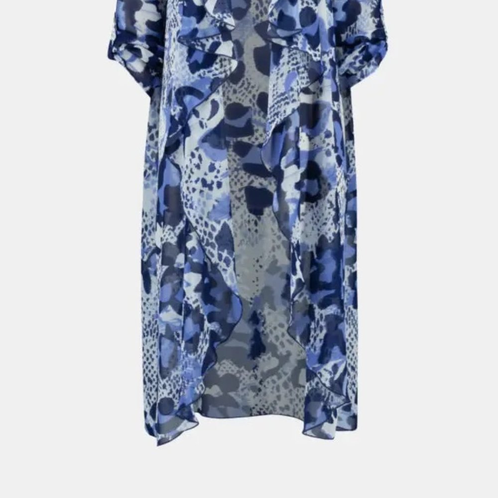 Joseph Ribkoff NWT Blue/White Duster/Coverup - Picture 5 of 5